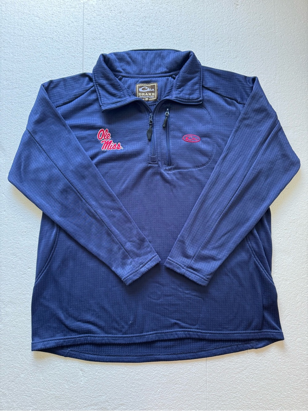 Drake Ole Miss Quarter Zip Pullover 2XL